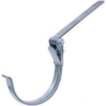 DAPRONA Fer de gouttière réglable, support de gouttière argent pour gouttière demi-ronde, réglable en hauteur et en inclinaison, haute protection
