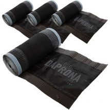 Daprona - Firstband, Firstrolle Alu Super Vent 5m, Rollfirst für eine optimale Dachfirst Abdeckung, Super Butylkleber - Braun, 4 Rollen, 320mm
