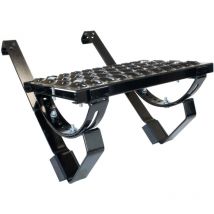 Daprona - Laufrost Set für flache Dachziegel, Dachtritte für Schornsteinfeger, inkl. Montagematerial für sichere Dachbegehung - Schwarz, 40cm