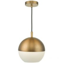 Dar Lighting - dar andre - Suspension Dome Laiton Vieilli, 1x E27
