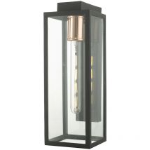 Dar naxos - Lanterna Applique Nera IP43