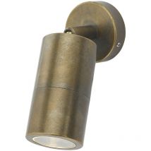 Dar ortega - Faretti Applique in Ottone Antico IP65, 1x GU10