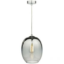 Dar patrice - Cupola Lampadario in Vetro Argento, 1x E27