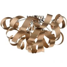 Dar rawley - G9 Plafoniera a filo Rame spazzolato, 5x G9