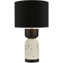 Dar Lighting - Dar Roja Sobremesa Terrazo & Negro Con Pantalla
