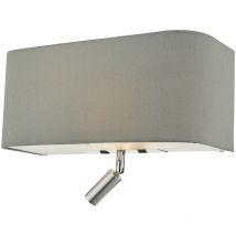 Dar ronda - Lesewandleuchte grau mit LED-Leselampe, 3x E27