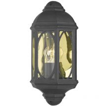 Dar tenby - Lanterna Applique Nera IP43