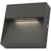 Dar Lighting - dar yukon - Plafonnier encastré Applique murale extérieure Paupière carrée Anthracite IP65 led