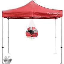 DARDARUGA Gazebo Alluminio richiudibile 3X3m Pieghevole A Fisarmonica