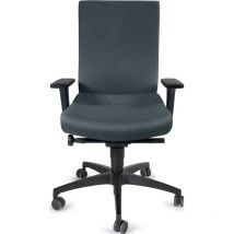 Bürodrehstuhl mit Synchrontechnik grau 400-520 mm mit Armlehnen Tragfähigkeit 110 kg