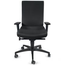 Bürodrehstuhl mit Synchrontechnik schwarz 400-520 mm mit Armlehnen Tragfähigkeit 110 kg