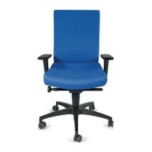 Dauphin - Chaise de bureau pivotante avec technique synchrone bleue azur 400-520 mm avec accoudoirs Capacité charge 110 kg