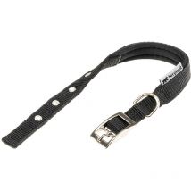 Daytona c Collier en nylon avec rembourrage doux - de différentes couleurs et tailles. Variante C15/35 - Misure: a: 27-35 cm b: 15 mm - Noir