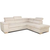Daytona Ecksofa Umwandelbar Beige Cord-velours