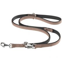 Daytona ga Laisse en nylon pour le dressage des chiens. Différentes couleurs, 2 tailles.. Variante GA20/200 - Misure: 20 mm x l 200 cm - Marron