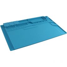Silikon-Lötmatte S-160C – 45x30 cm – blau – hitzebeständig bis 500 °C – rutschfest – abwaschbar