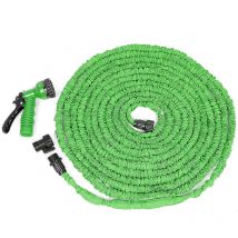 La conduite d'eau de jardin télescopique verte mesure 17,5 m de long, 52,5 m après extension - Dazhom