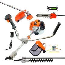 Sakawa - Débroussailleuse Multiaccessoires Demarrage Batterie 52,7cc Handlebar
