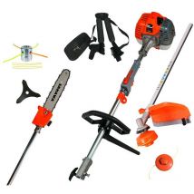 Sakawa - Debroussailleuse multifonction Elagueuse sur perche 32cc