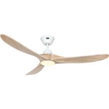 Casafan - dc Ceiling Fan Eco Genuino White / Wood 152 with led