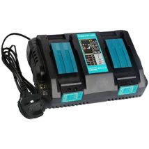 Powerwings - DC18RD 4A Charger Double-ports for Makita 14.4V-18V BL1850 BL1850B BL1860B BL1820 BL1830 BL1430 BL1440 BL1450 Li-ion Battery 196933-6