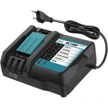 DC18RF Ladegerät-Set mit 18V 5.0Ah Akku für Makita BL1860B BL1860 BL1850 BL1840 mit LED-Ladeanzeige
