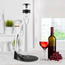 Hofuton Luxe Décanteur Aérateur à Vin Décanteur pour Vin Rouge -Décanteur de vin Carafe a vin Magique de avec Support et Socle Tour Coffret Cadeau