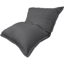 Deco Arts - Pouf intérieur xxl Housse effet lin gris chiné 190x155cm