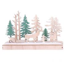 Déco de Noël à poser en bois renne Forest Deco
