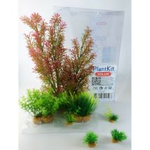Déco Plantkit Idro N°1. Plantes Artificielles. 7 Pieces. H 36 Cm. Décoration D'Aquarium. Zolux