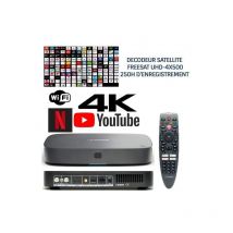 ME - Décodeur satellite hd freesat UHD-4X500, 200 chaînes sat anglaises, 13 chaînes anglaises hd, sans abonne nt, 250h enregistre nt