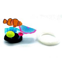 Poisson clown avec sortie d'air couleur aléatoire Décoration Aquarium Fluo - Flamingo