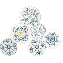 Webmarketpoint - Décoration cadre métal 6 assiettes 70 x 90 xh 6 cm