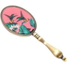 SIL - Décoration en métal et verre Oiseau du paradis 20 x 7 cm