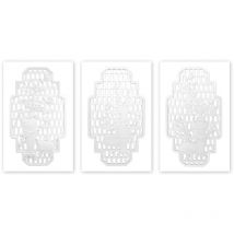 Hexim Perfect - décoration murale 80x45cm relief en plastique pu - résistant aux chocs K404: Relief mural K4042