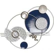 Décoration Murale Métal 88,3X7,6X60 Solaire Bleu