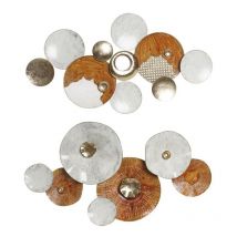 Dkd Home Decor - Décoration murale 91 x 5 x 50 cm terracotta white cercles (2 pièces)