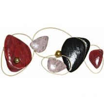Décoration murale of the Brand Rouge Noir Or Métal (123 x 10 x 65 cm) (Article No : S3018969) - Dkd Home Decor