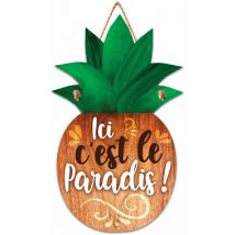 Décoration murale en bois à suspendre Ananas