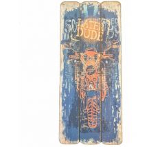 Décoration murale en bois à suspendre moto