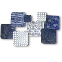 Hispanohogar - Décoration murale en métal, Géométrie