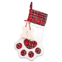 Autres décorations de Noël Bas de Noël pour chien Bas de Noël suspendus Décorations de Noël(rouge)
