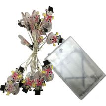 Guirlande Lumineuse De Noël Bonhomme De Neige 2.2m Décorations De Noël Pour La Maison De Noël Jardin Chambre Intérieur Extérieur Décoration (Style a)