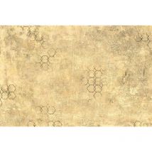Papier peint panoramique doré à motif grapique Tapisserie panoramique pour salon tendance Papiers peints panoramiques designs