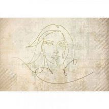 Papier peint panoramique design pour chambre Tapisserie panoramique visage féminin Papier peint panoramique original pour bureau