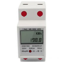 DDM15SC Einphasiger Multifunktions-Energiezähler mit LCD-Display, 220 V/50 Hz, 5–80 a