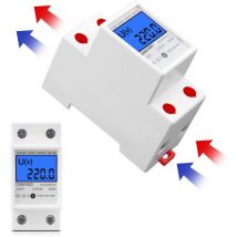 Dolaso - Ddm15sd Einphasen-energiezähler, 50 Hz, 5 (80) A Max, Modularer Stromzähler, 1-phasiger 2-poliger Din-schienen-stromzähler Mit Lcd-display, 