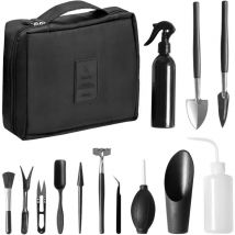 Kit d'outils pour Bonsai, Mini Outils de Jardinage pour Les Plantes d'intérieur, Lot de 13 Outils en Acier Carbone pour Plantes Succulentes