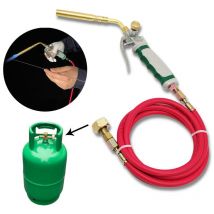 De Brasage Professionnelle à Double Interrupteur de Gaz Propane 1,6 m Tuyau D'Allumage Outil de Soudage à la de Gaz pour le Chauffage Du Barbecue