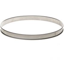 Cercle à tarte bord roulé 24 cm en inox - De Buyer